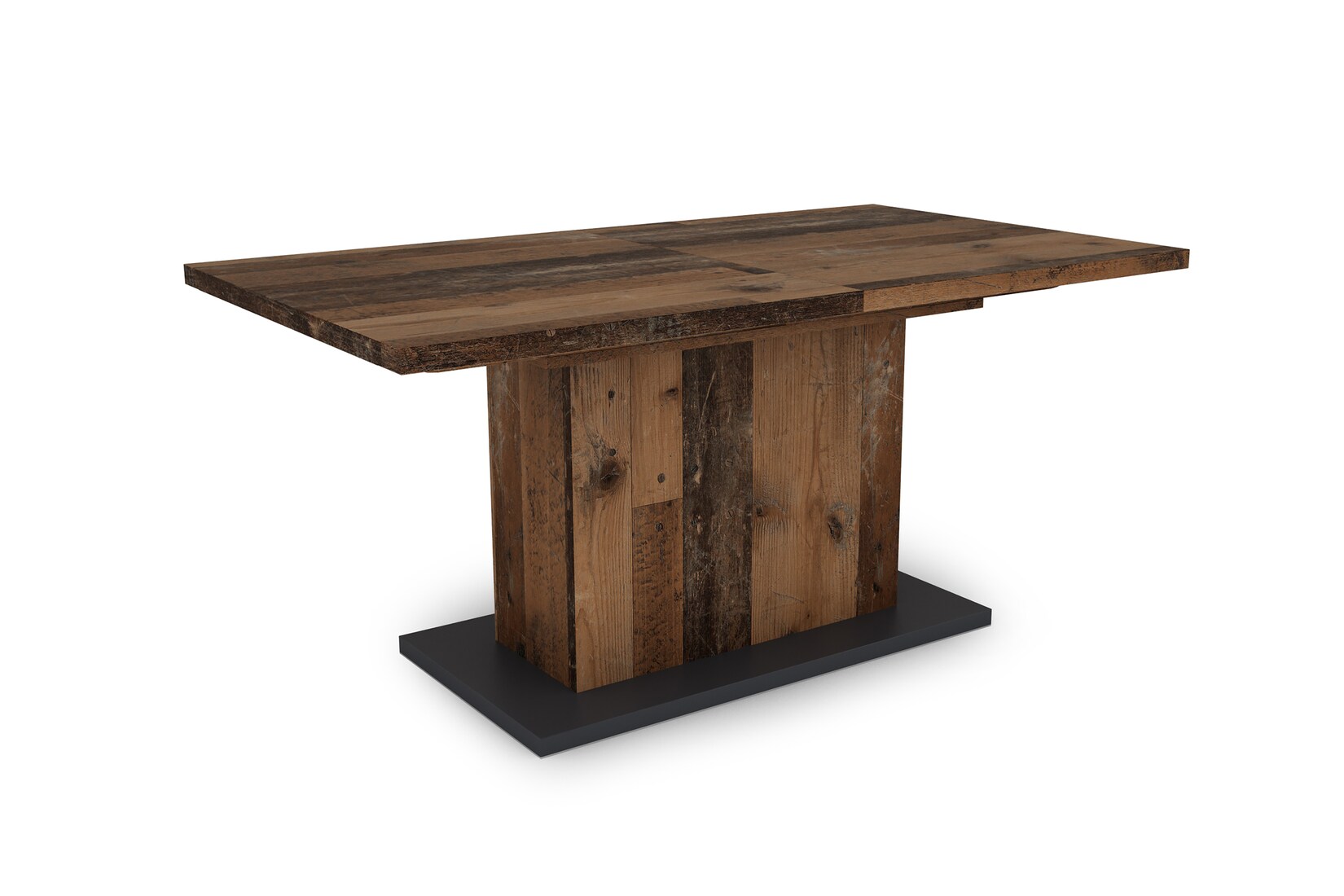 byLIVING Esstisch ATHEN, Breite 160 cm, mit Auszug 200 cm, Old Wood/anthrazit