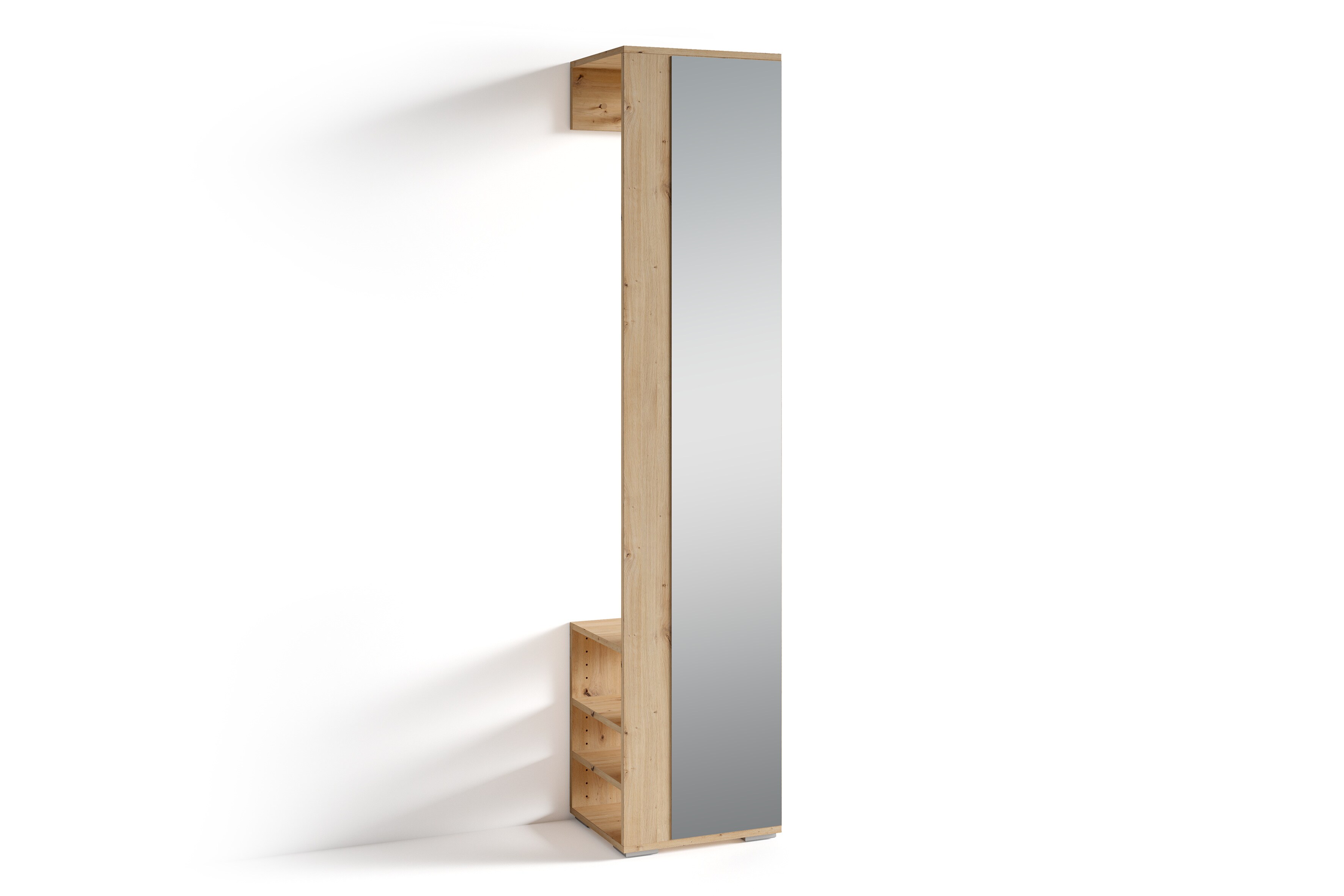 byLIVING Garderobe BEN, Breite 40 cm, Artisan Eiche (Eiche-Optik), Kleiderstange 