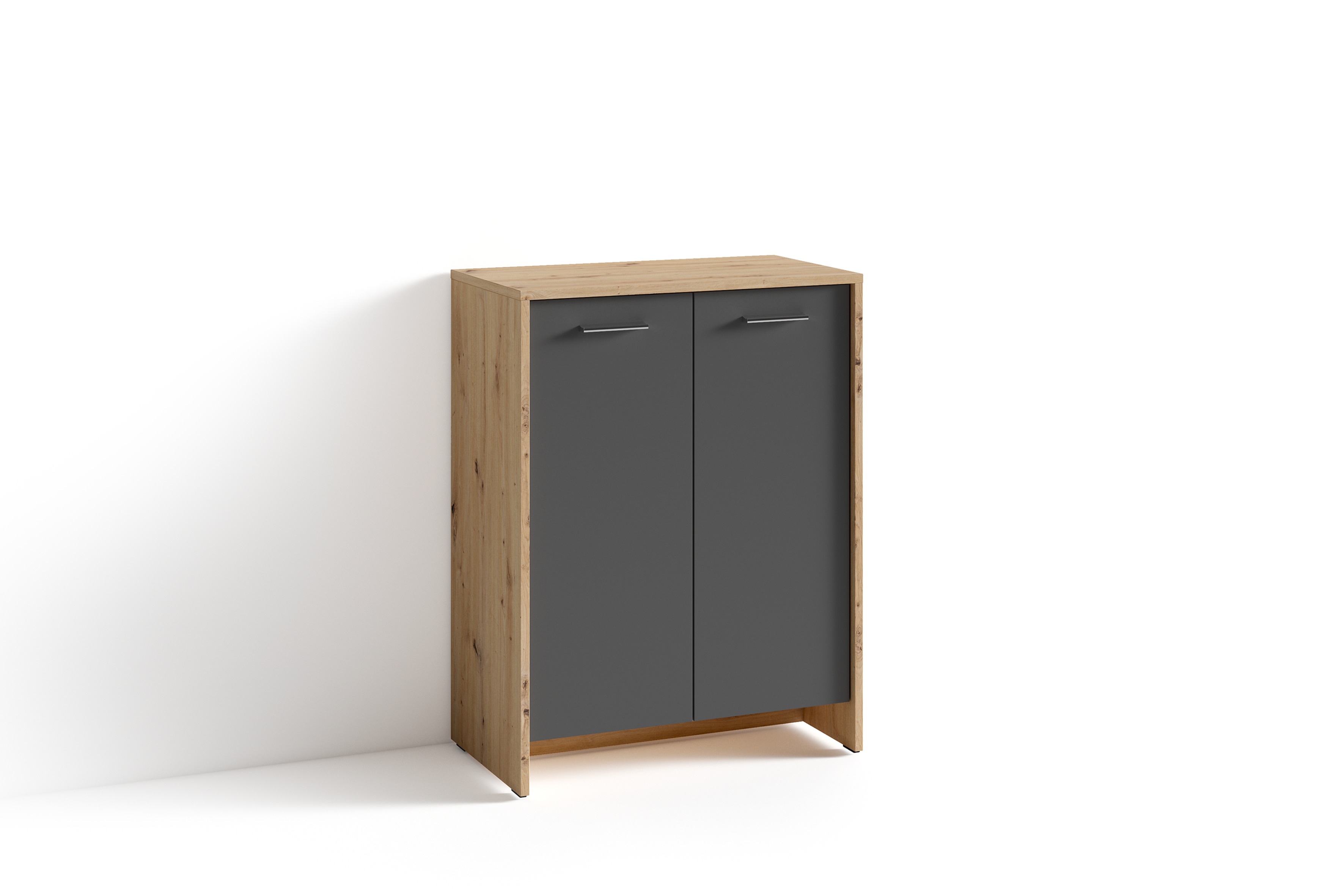 byLIVING Schuhschrank BEN, Breite 63 cm, Artisan Eiche (Eiche-Optik)/anthrazit 