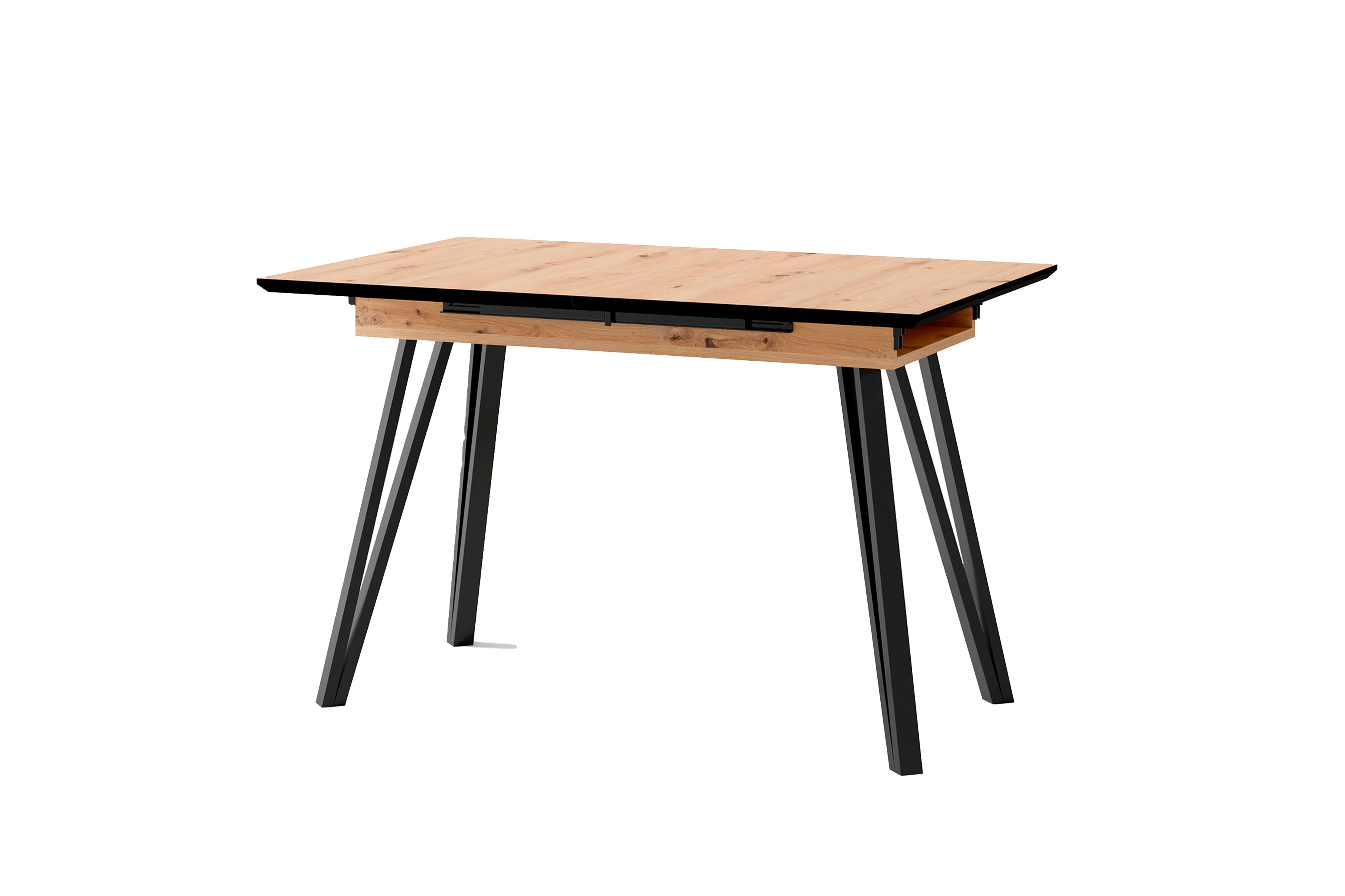 byLIVING Esstisch BERLIN, Breite 120 cm, Auszug 160 cm, Artisan Eiche/schwarz 