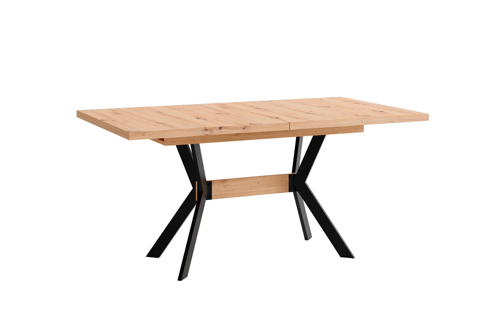 byLIVING Esstisch BREMEN, Breite 160 cm, Auszug 200 cm, Artisan Eiche/schwarz