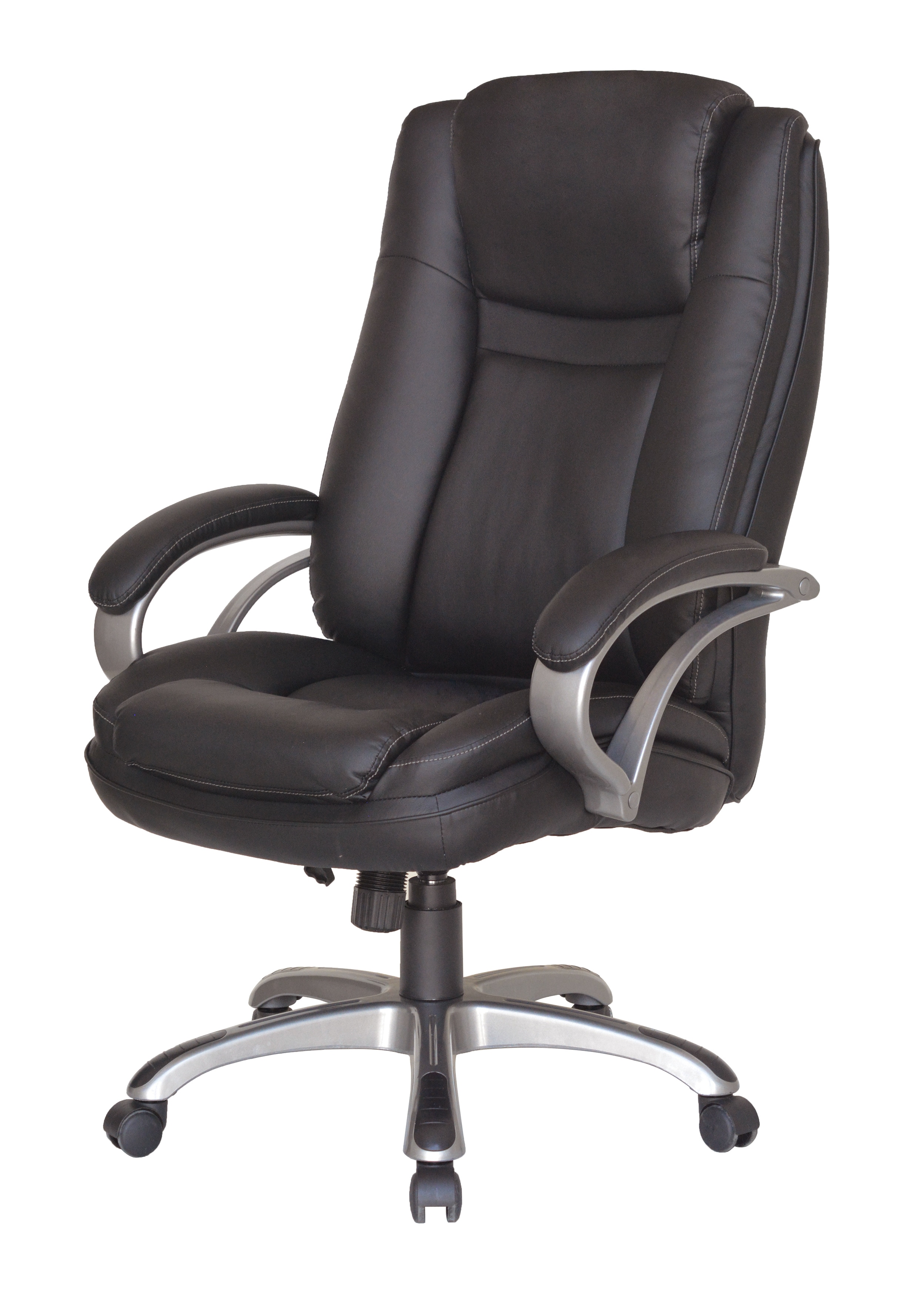 byLIVING B&uuml;rostuhl BRUNO-XXL, Kunstleder schwarz, Gestell Kunststoff grau 