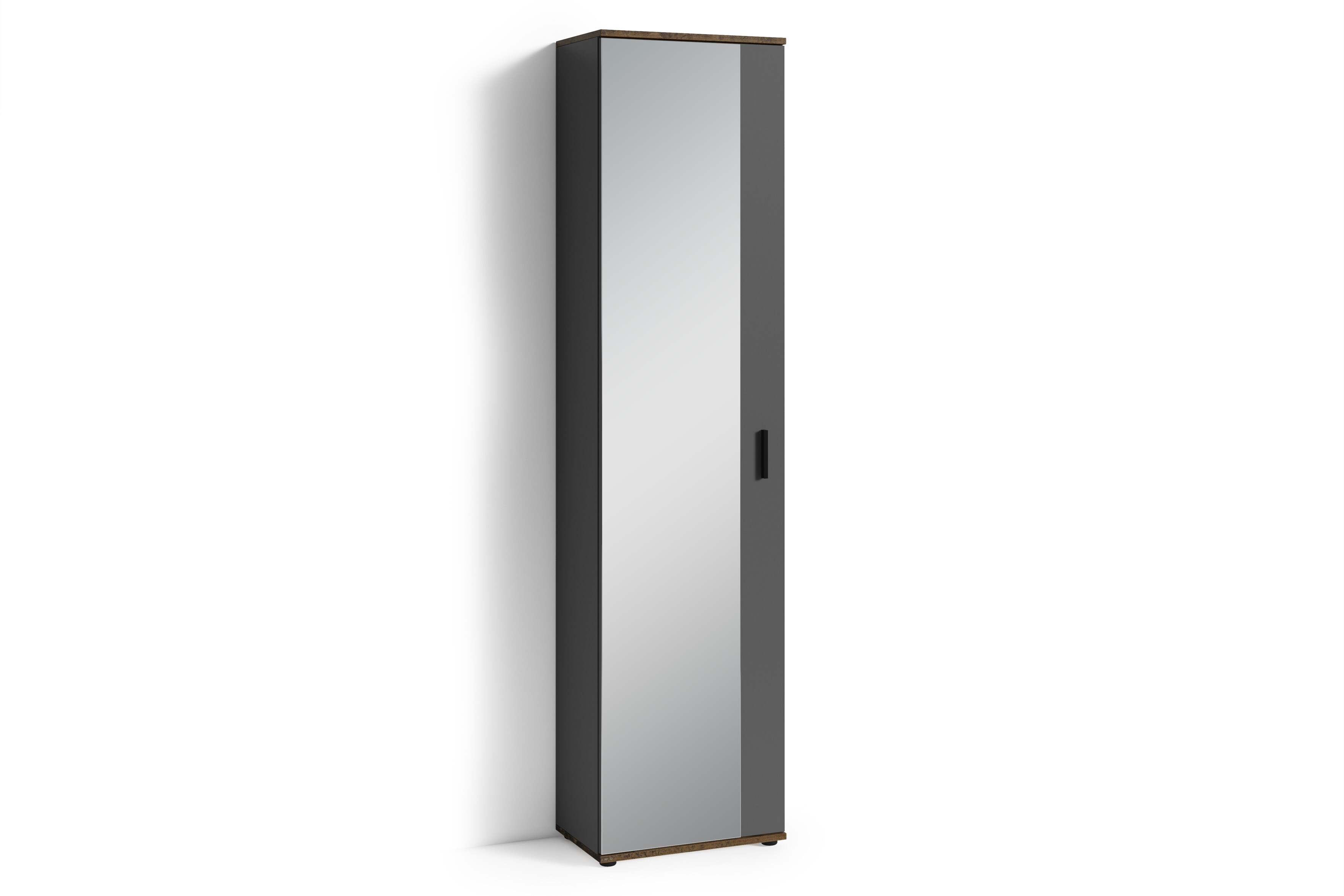 byLIVING Garderobe JAKOB, Breite 49 cm, Old Wood/anthrazit, Spiegelt&uuml;r 