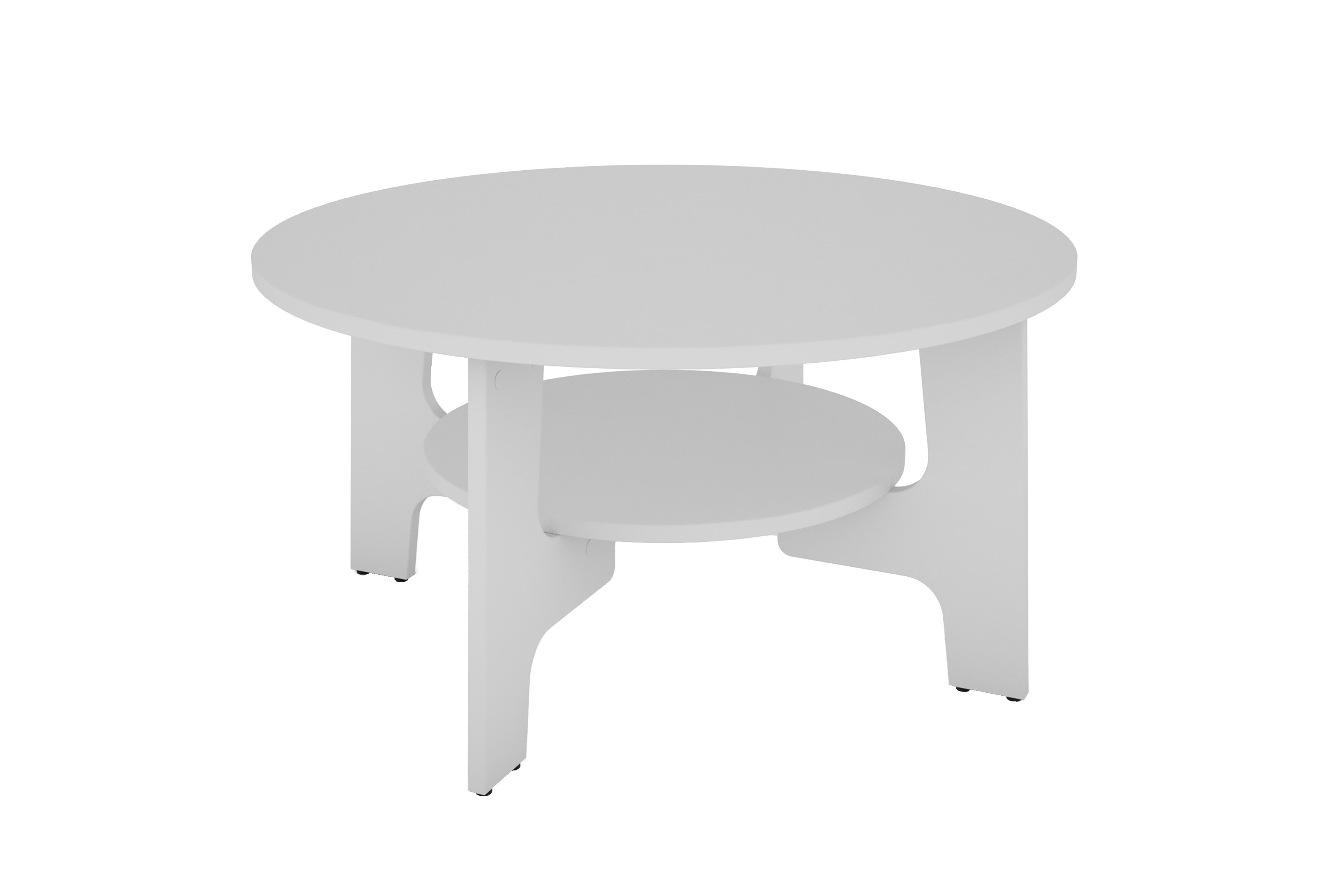 byLIVING Couchtisch JONNY, Breite 80 cm, wei&szlig;, praktischem Ablageboden 