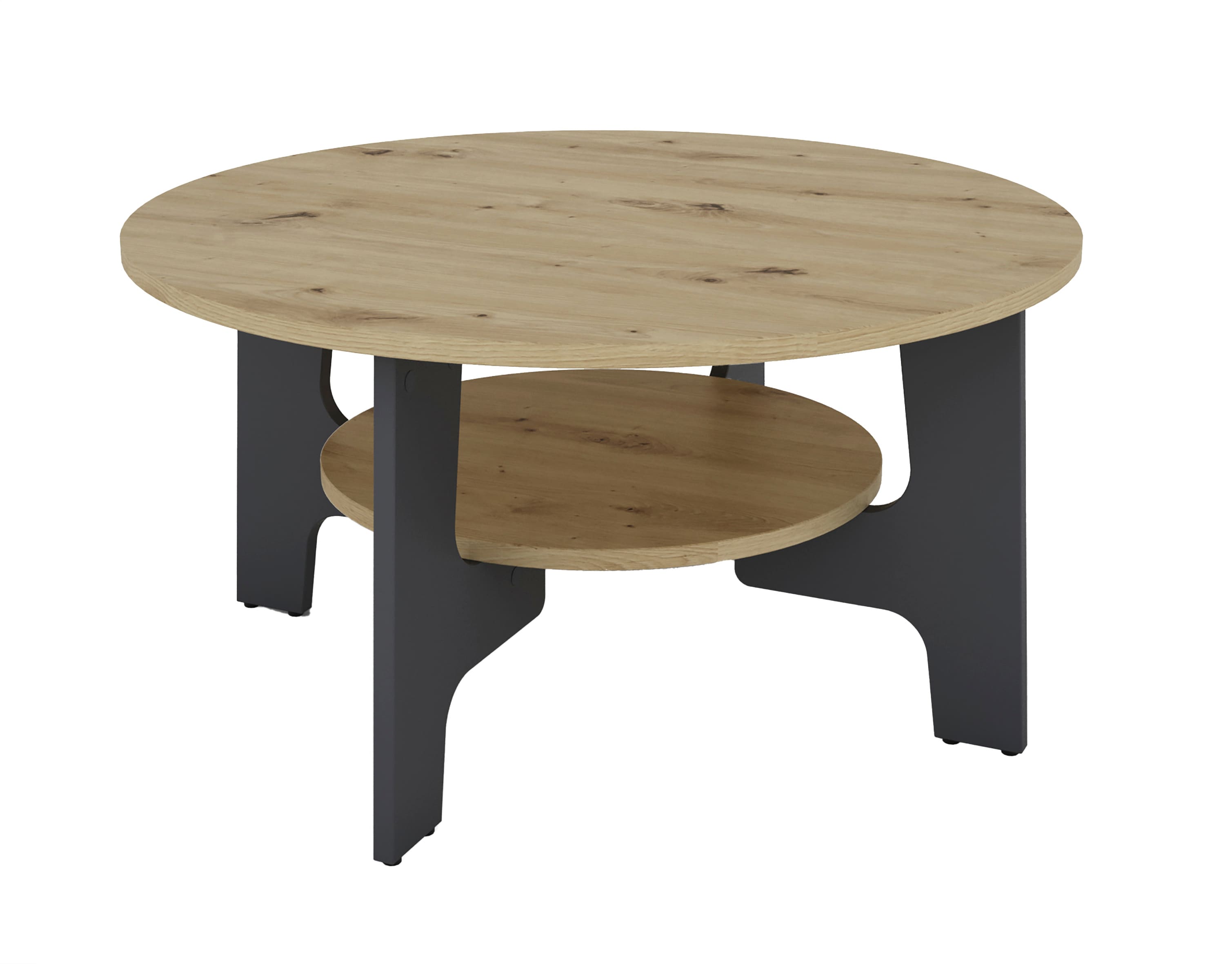 byLIVING Couchtisch JONNY, Breite 80 cm, Artisan Eiche (Eiche-Optik)/anthrazit 