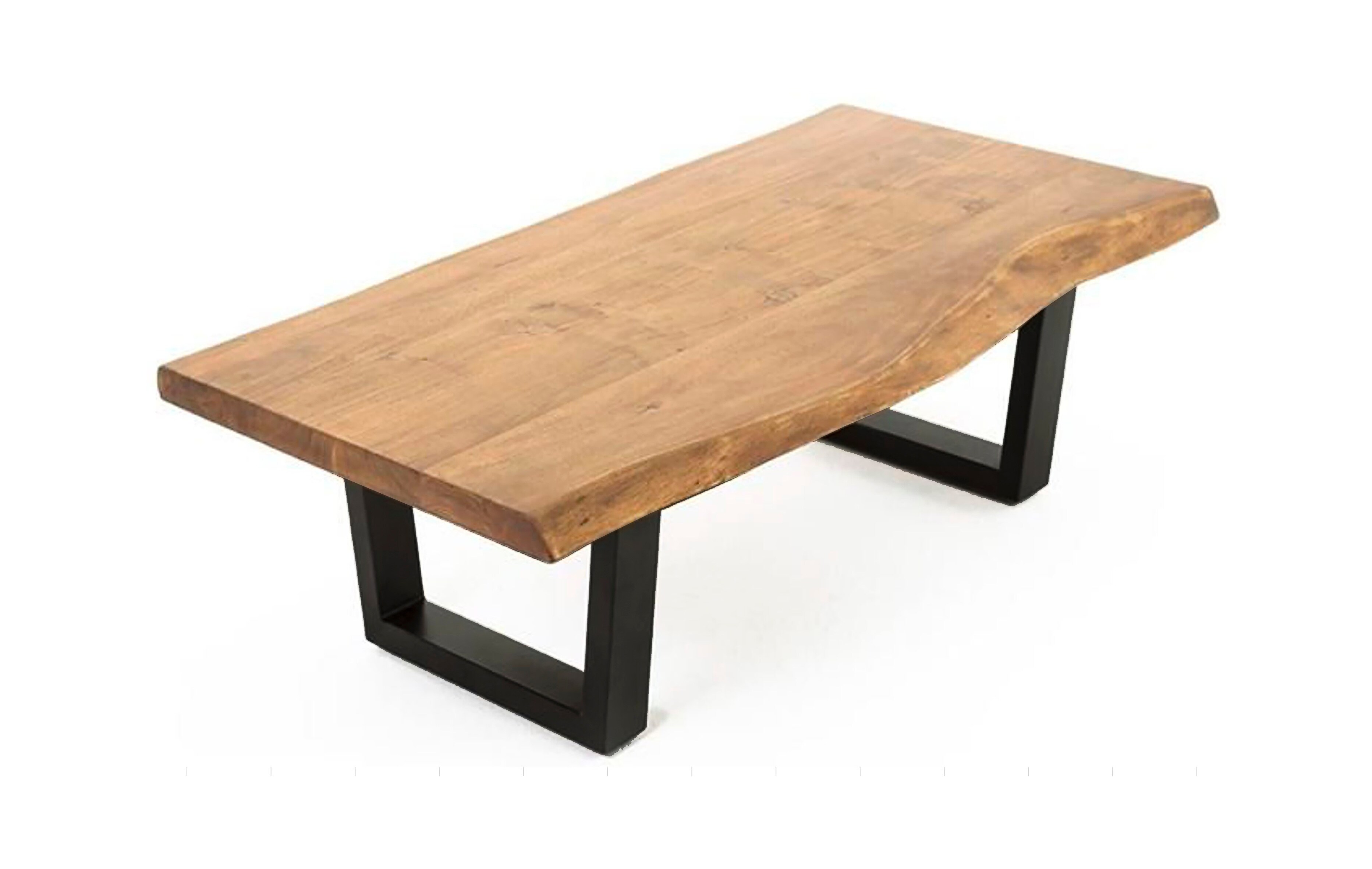 byLIVING Couchtisch JUDY, Breite 120 cm, Akazie natur/schwarz, Baumkante 