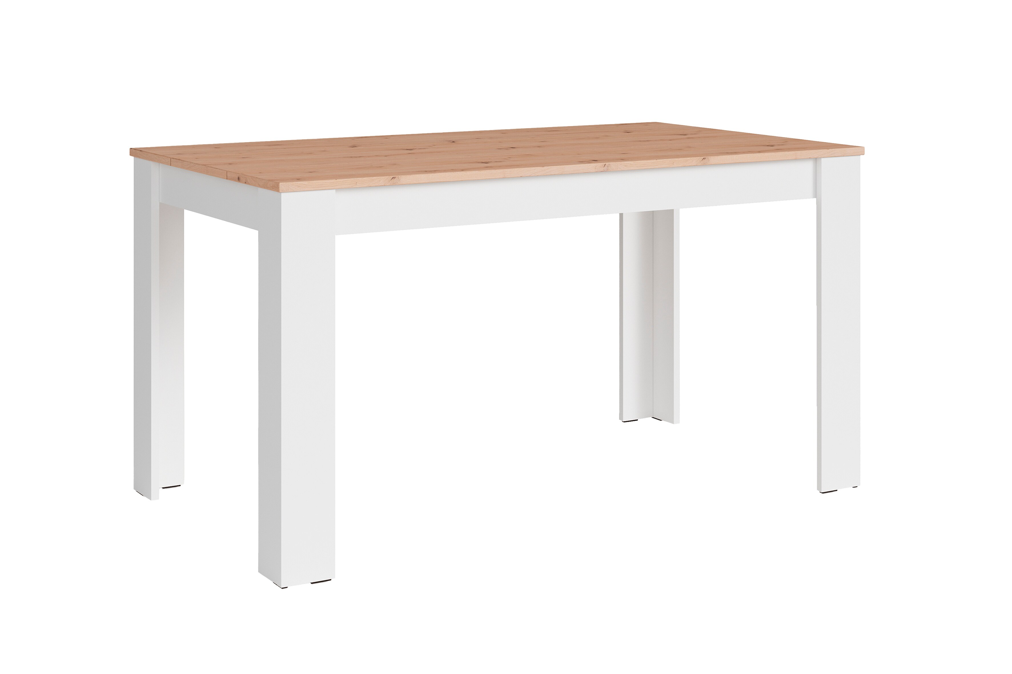byLIVING Esstisch NORI, Breite 120 cm, wei&szlig;/Artisan Eiche (Eiche-Optik) 