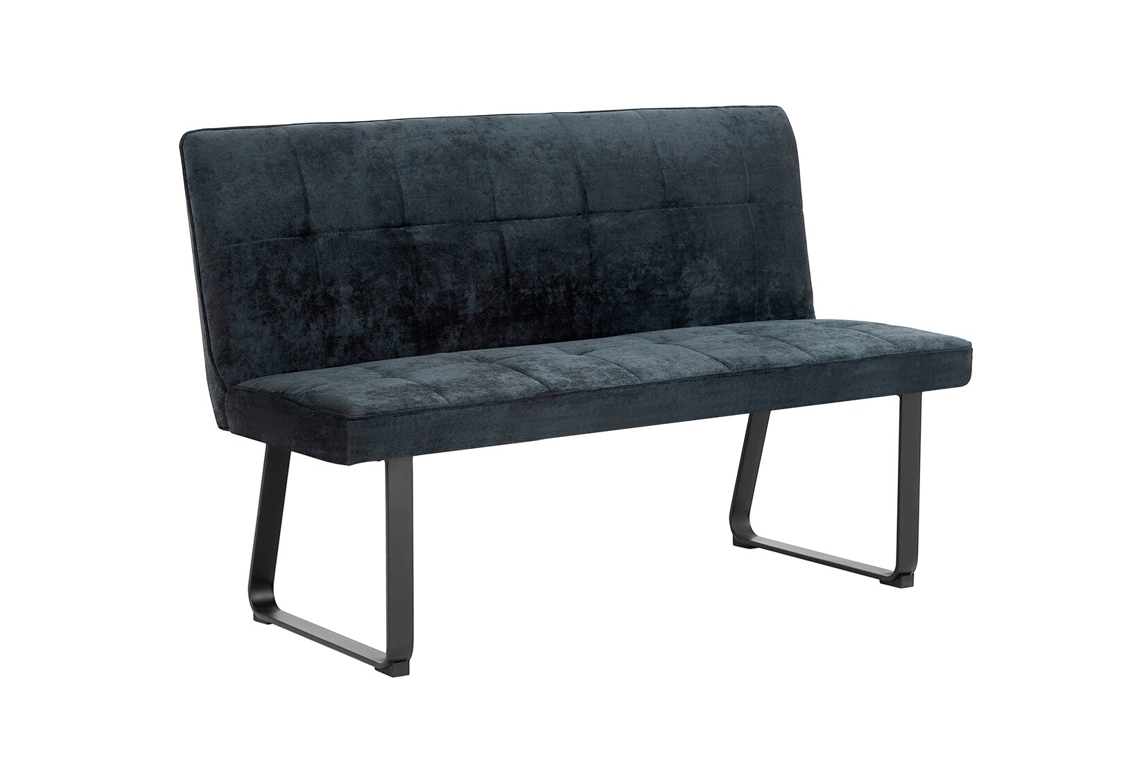 byLIVING Bank TALEA, Breite 140 cm, Bezug dunkelgrau, Gestell Metall schwarz