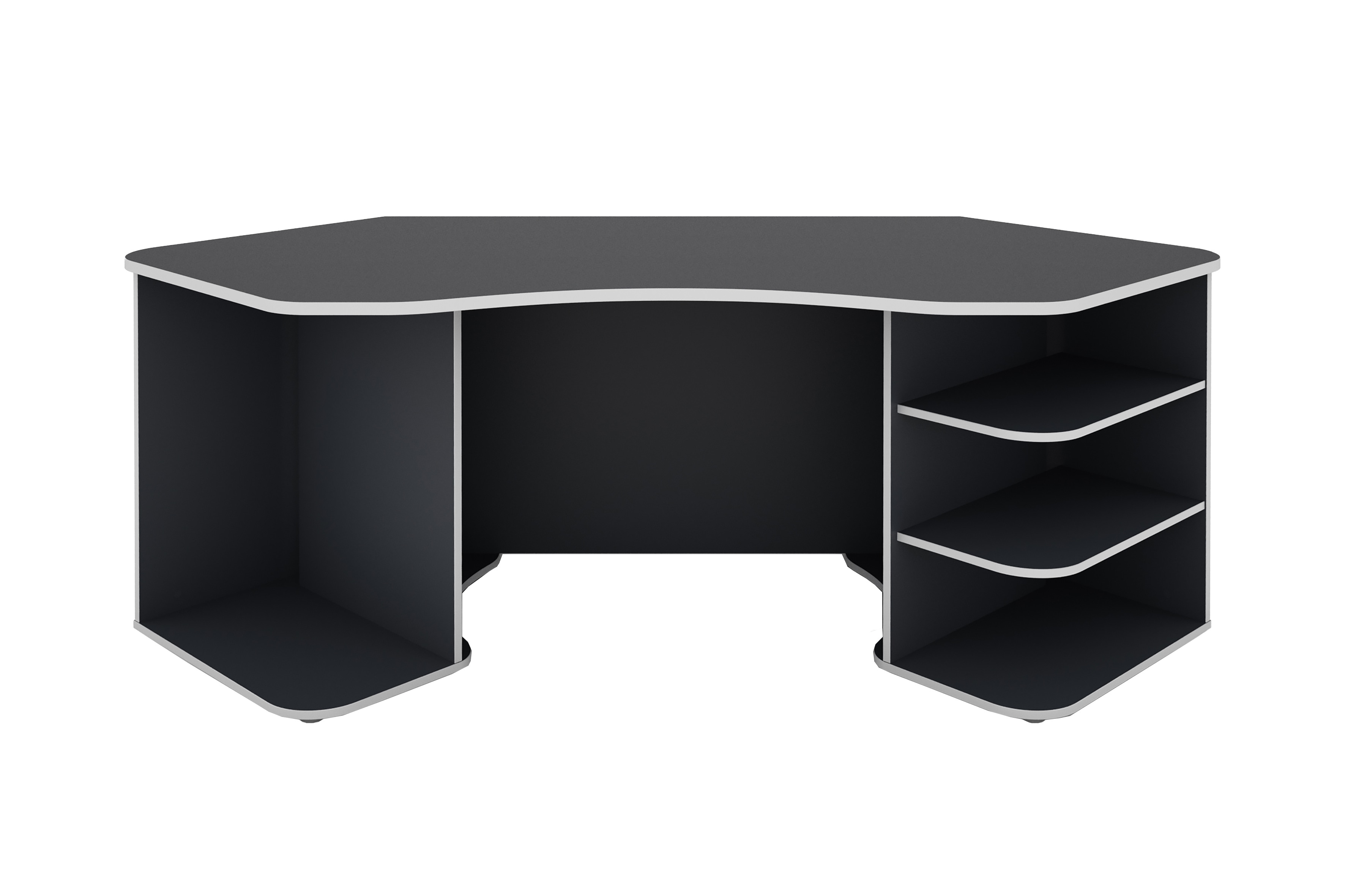 byLIVING Schreibtisch THANATOS, Breite 198 cm, wei&szlig;/anthrazit, XXL Tischplatte 