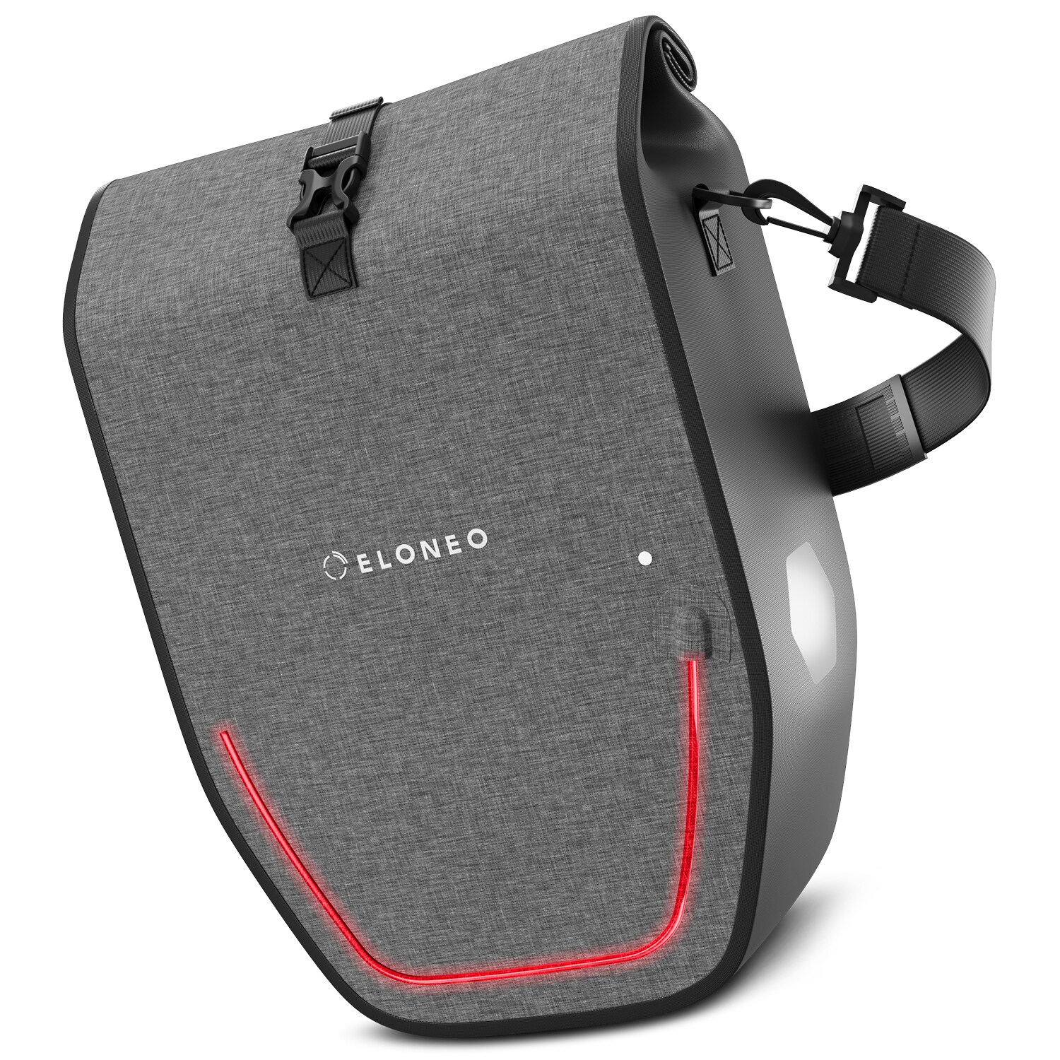 ELONEO Fahrradtaschen, wasserdicht mit LED, 20L, Grau