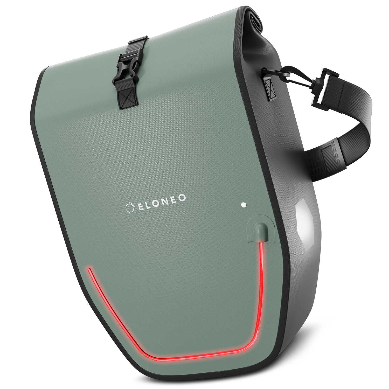 ELONEO Fahrradtaschen, wasserdicht mit LED, , Mintgrün
