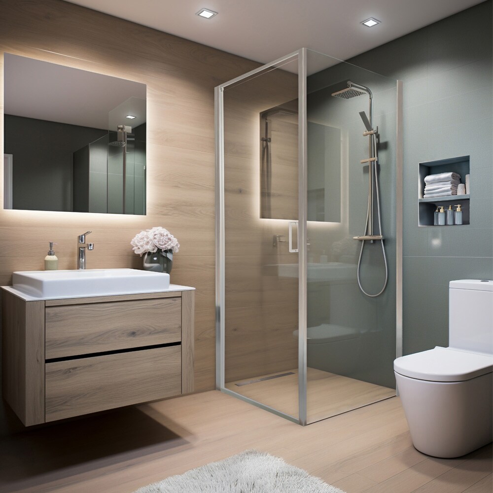 Home Deluxe Duschkabine LIVIA - 90 x 195 cm Chrom 