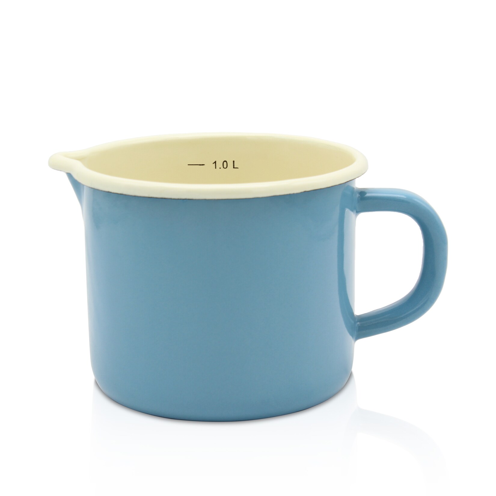 Em. Milchtopf blau, Ø 12 cm, Inh.