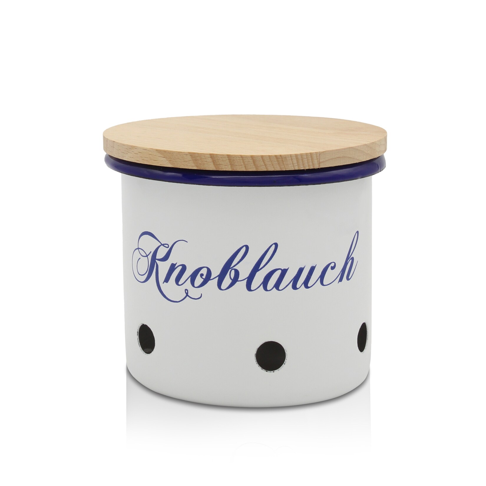 Vorratsdose Husum mit Schriftzug Knoblauch