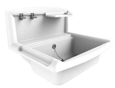 Multiset Funktionsbecken 550mm mit Spritzschutz  granit 