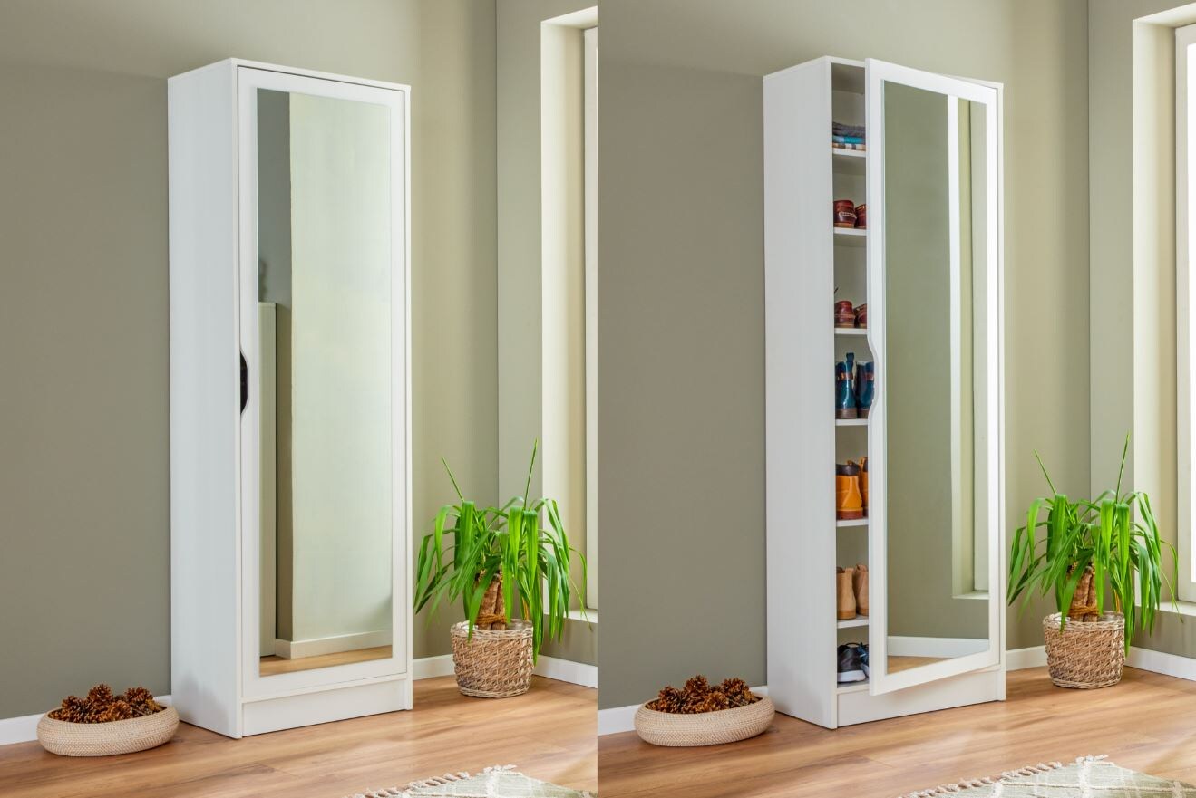 Inter Link Schuhschrank Westphalen - 1 Spielgelt&uuml;r - weiss 