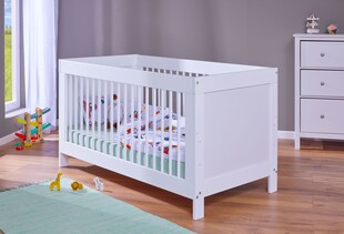 Inter Link Kinderbett Babybett Baila 70 x 140 cm - inkl. Höhenverstellbarer Lattenrost 