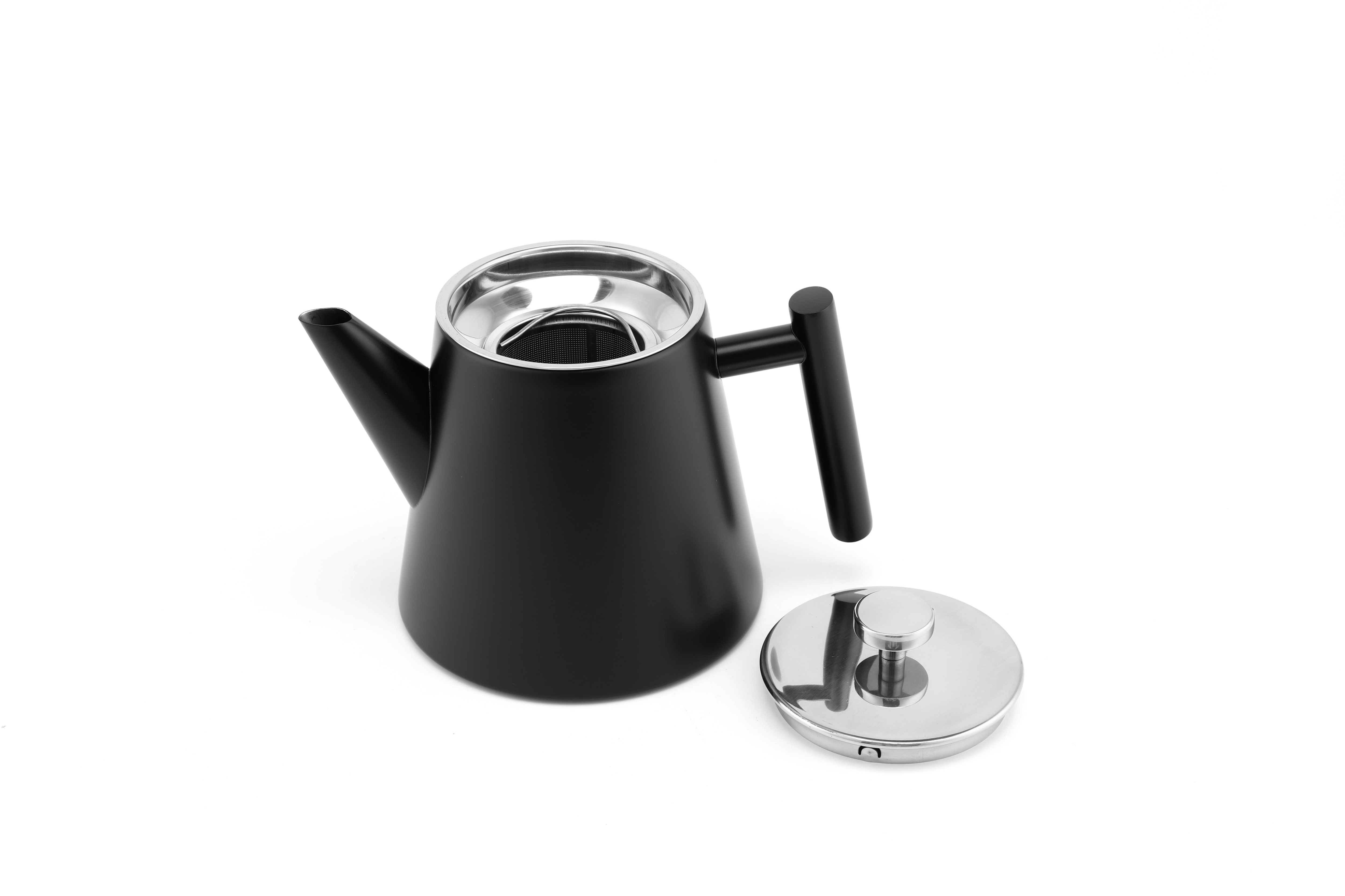 Echtwerk Doppelwandige Teekanne aus Edelstahl, mit Thermofunktion und feinporigen Siebeinsatz f&uuml;r den perfekten Teegenuss, bruchsicher, tropffreies Ausgie&szlig;en f&uuml;r 6-8 Tassen, 1000 ml 