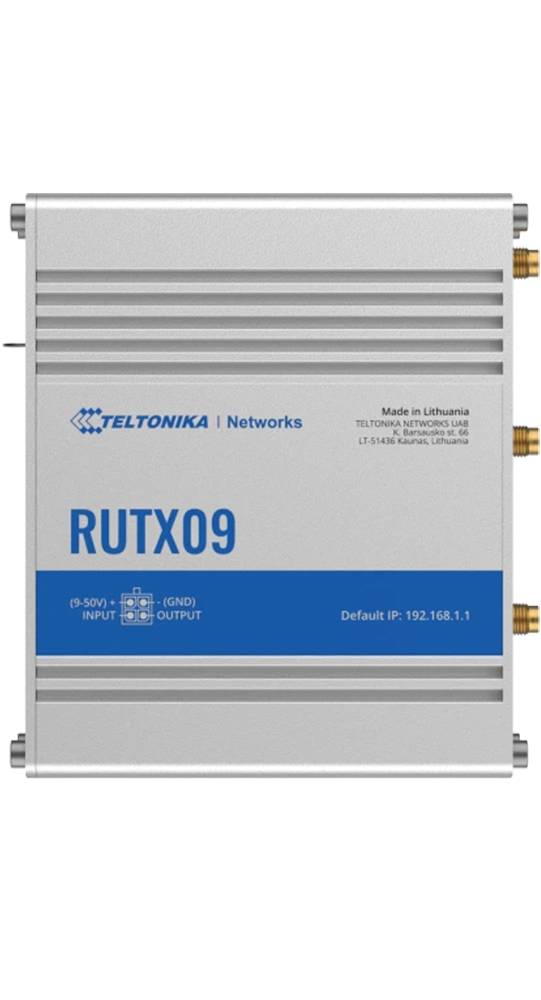 Teltonika RUTX09 Industrieller Mobilfunk-Router Silber 
