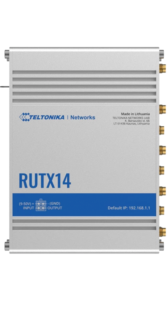 Teltonika RUTX14 4G LTE CAT12 Industrial Cellular Router Silber 