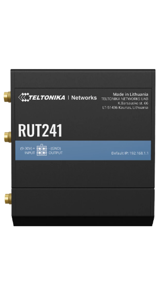 Teltonika RUT241 Industrieller Mobilfunk-Router Schwarz 
