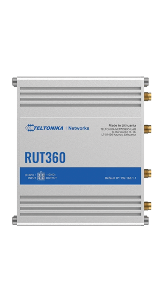 Teltonika RUT360 LTE CAT6 Industrieller Mobilfunk-Router Silber 
