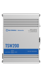 Teltonika TSW200 Industrial Unmanaged PoE+ Switch Silber 