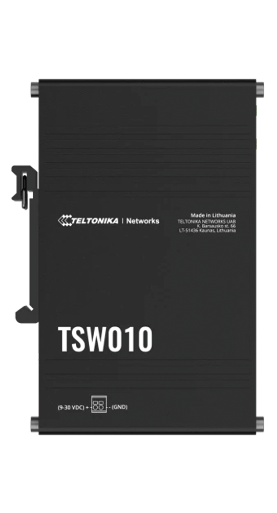 Teltonika TSW010 Switch mit DIN-Schiene Schwarz 