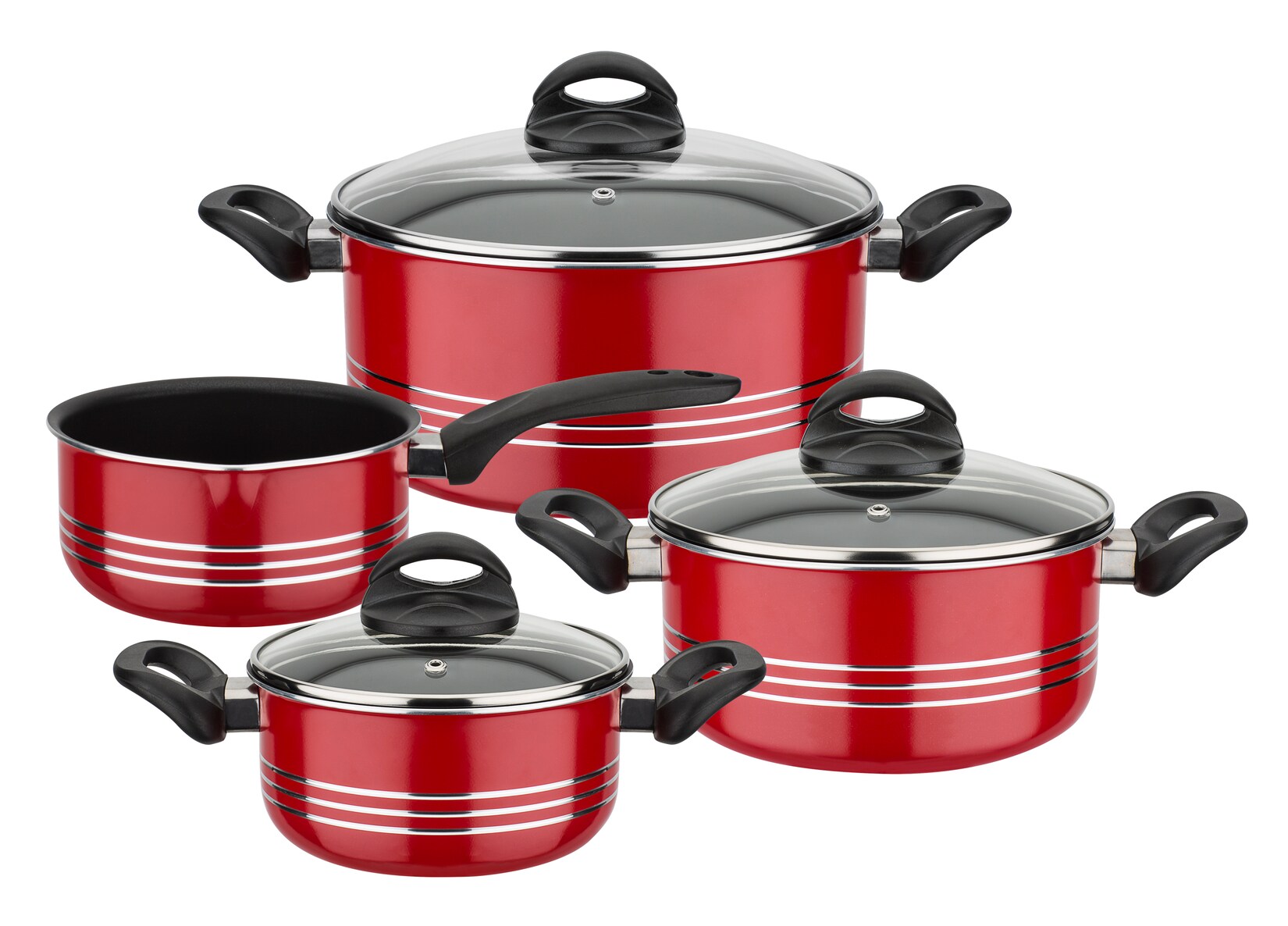 Kochtopf-Set Milano Color 7-tlg. rot
