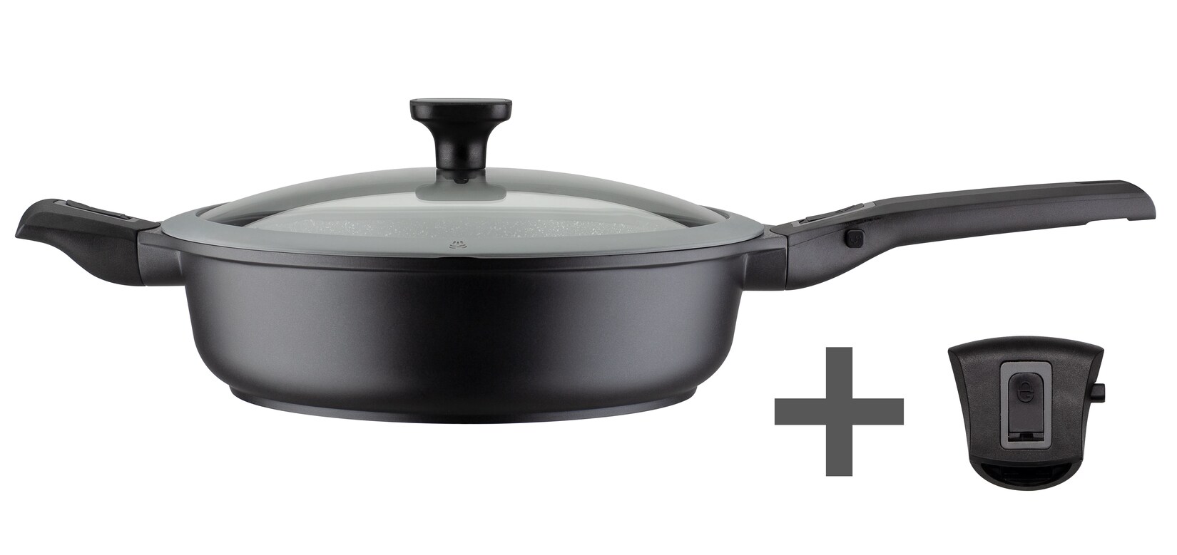 GSW Schmorpfanne EASY CLICK 28 cm mit Glasdeckel 5-tlg.