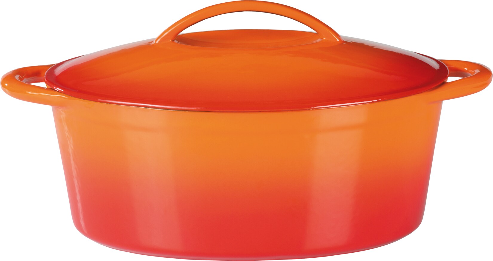 Gusseisen Ovaler Bräter Orange Shadow 33x25cm,