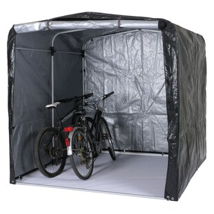 Fahrradgarage MCW-N61, Foliengarage Aufbewahrungsgarage Garagenzelt, Alu UV-Schutz wasserfest, 201x201x201cm ~ anthrazit 