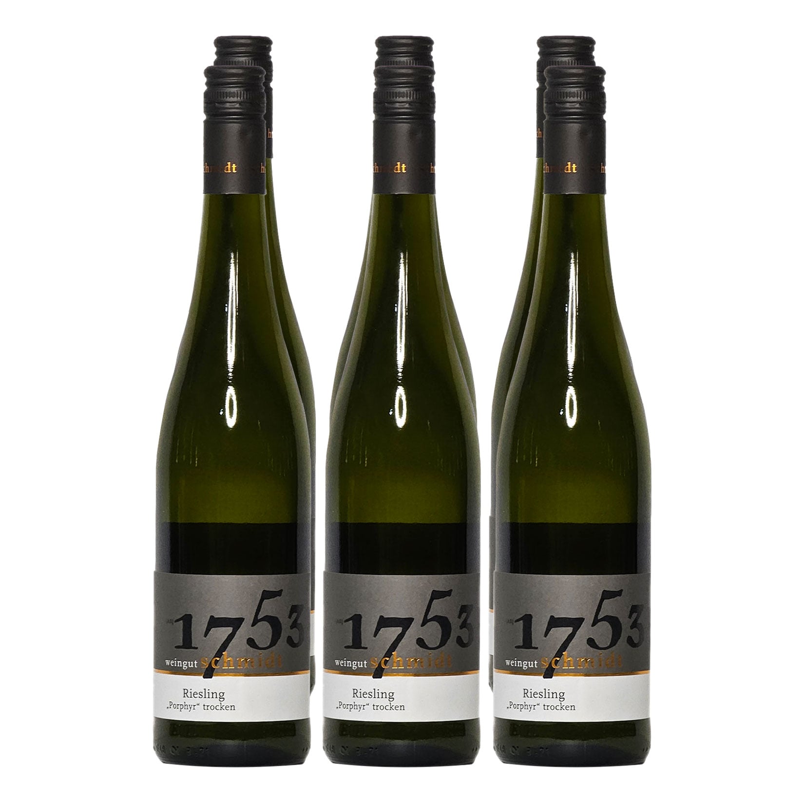 Weingut Schmidt 2021er Obermoscheler Schlossberg Riesling "Porphyr" trocken 12,0 % vol 6 x 0,75 Liter 