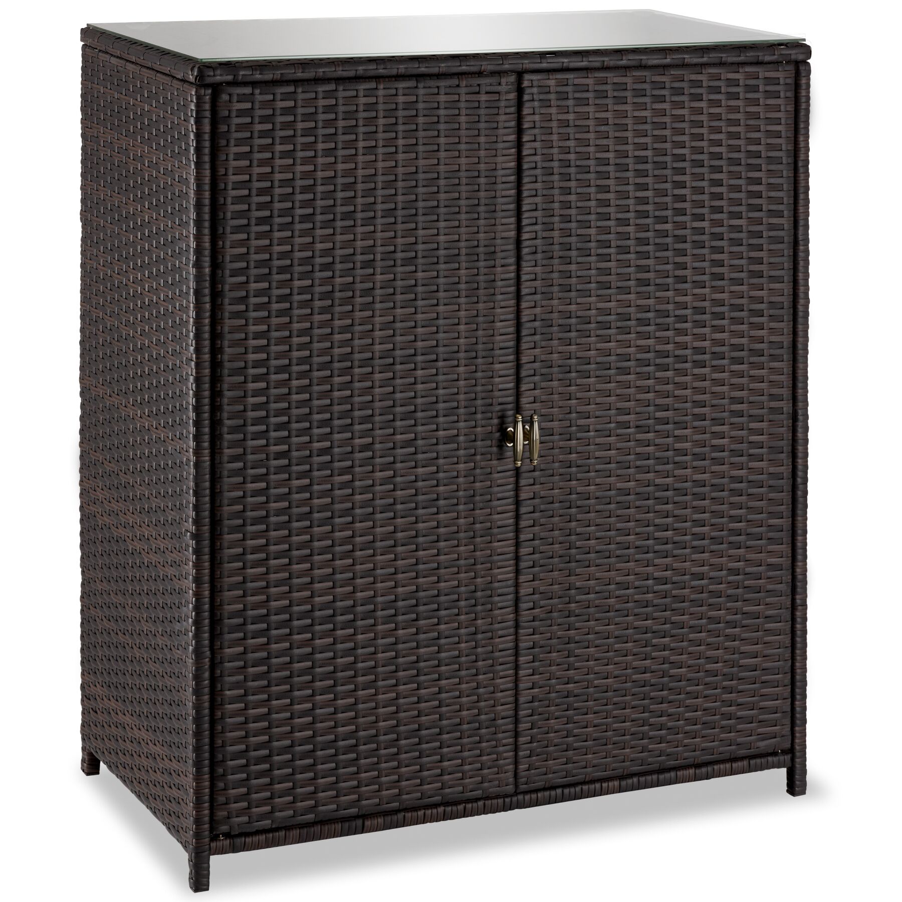 tectake&reg; Aluminium Gartenschrank, wetterfest und UV-best&auml;ndig, 3 herausnehmbare Einlegeb&ouml;den, 84,5 x 40,5 x 103,5 cm 