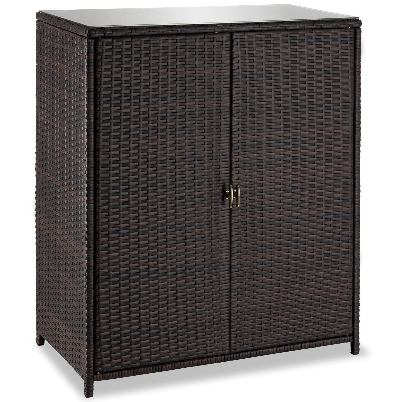 tectake® Aluminium Gartenschrank, wetterfest und UV-beständig, 3 herausnehmbare Einlegeböden, 84,5 x 40,5 x 103,5 cm