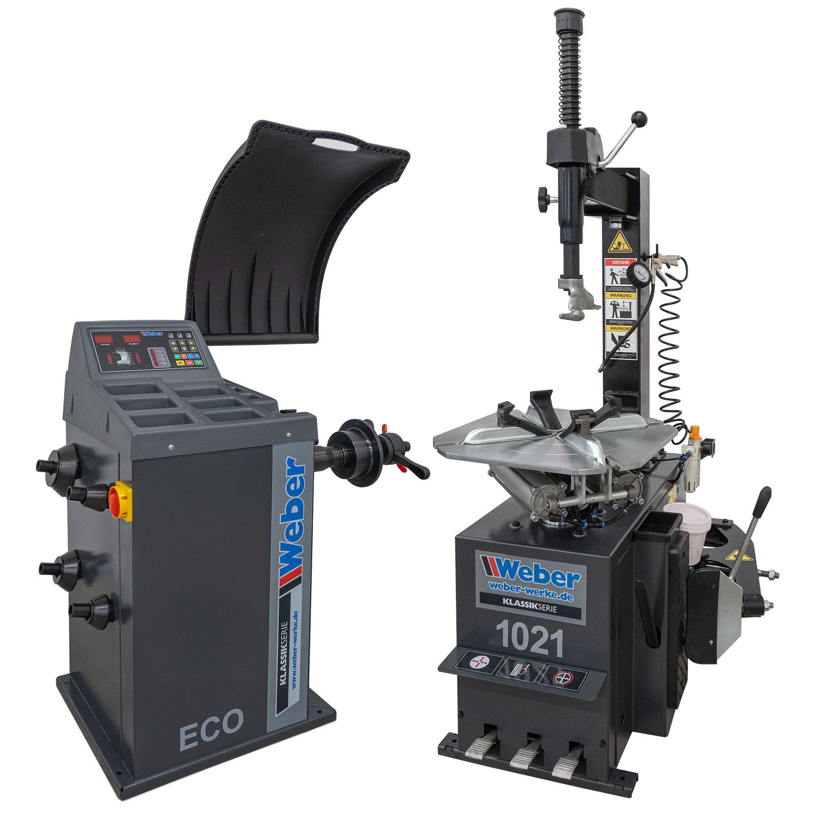 PKW Reifenmontiermaschine 1021 und Radwuchtmaschine "ECO" Set 