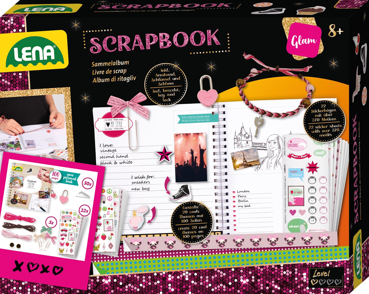 Scrapbook, gro&szlig;, Faltschachtel 