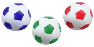 Soft-Fußbälle,10 cm bunt (blau/grün/rot) 