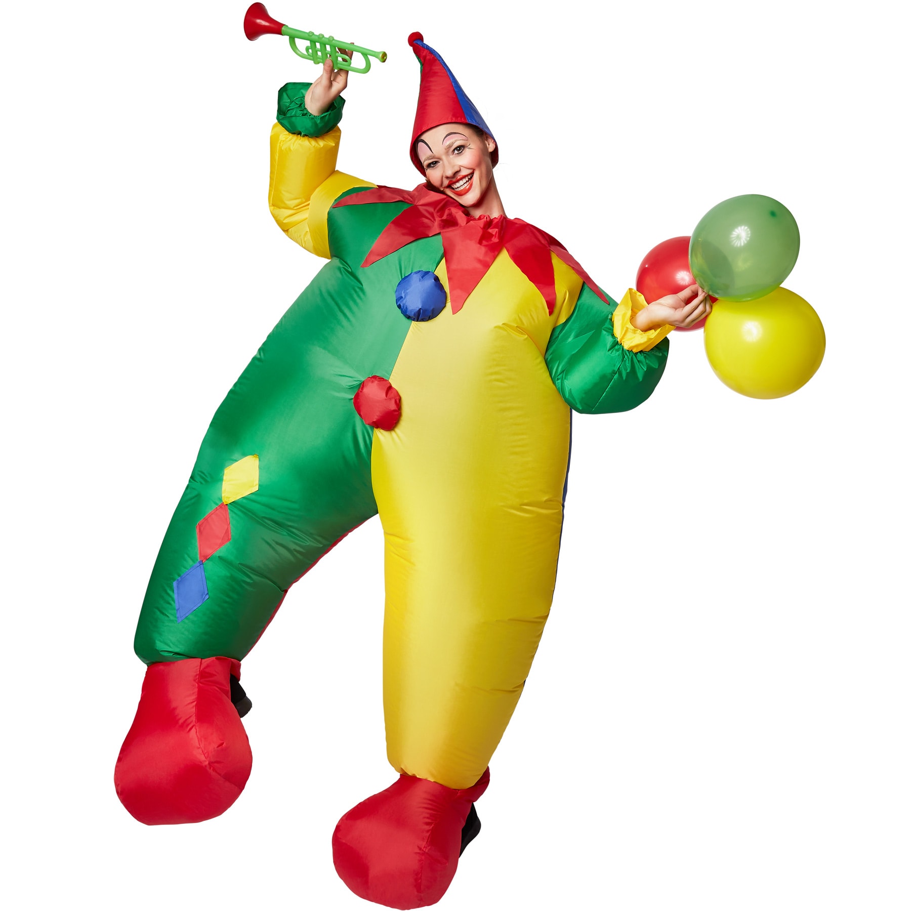 tectake&reg; Selbstaufblasbares Kost&uuml;m Clown 