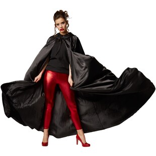 tectake® Mystischer Umhang mit Kapuze 