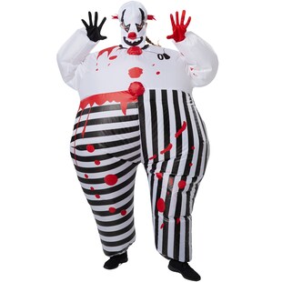 tectake® Aufblasbares Kostüm Horror-Clown 