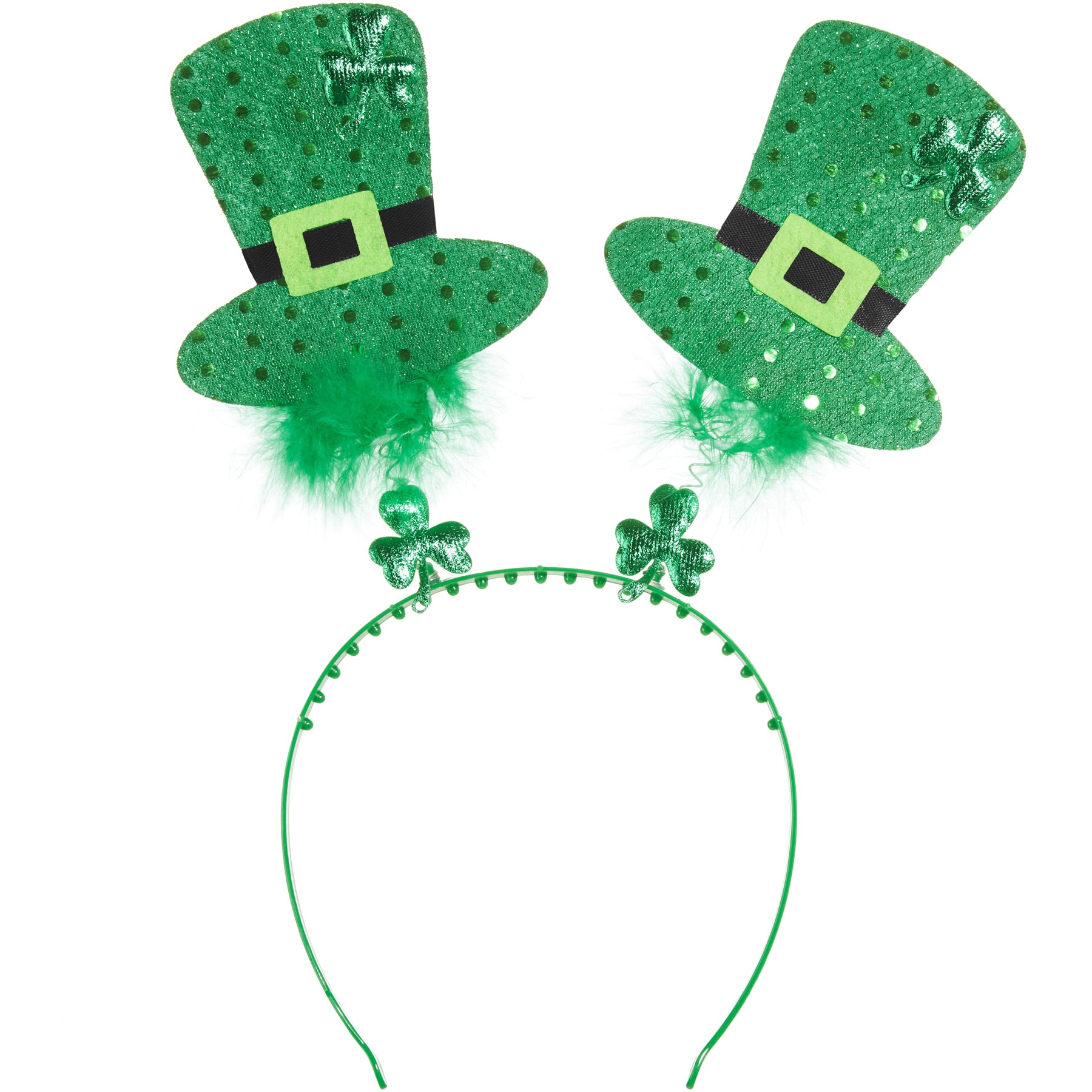 tectake&reg; St. Patrick&rsquo;s Day Kopfschmuck Zylinder mit Federn 