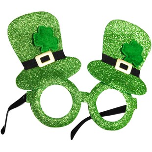 tectake® St. Patrick’s Day Spaßbrille mit Zylindern 