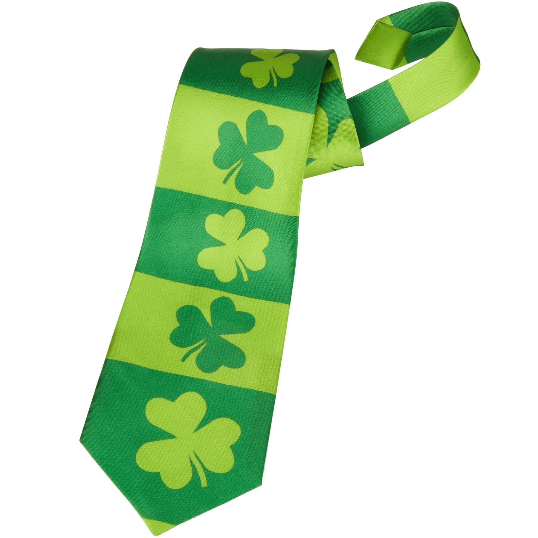 tectake&reg; St. Patrick&rsquo;s Day Kleeblatt Krawatte mit Streifen 