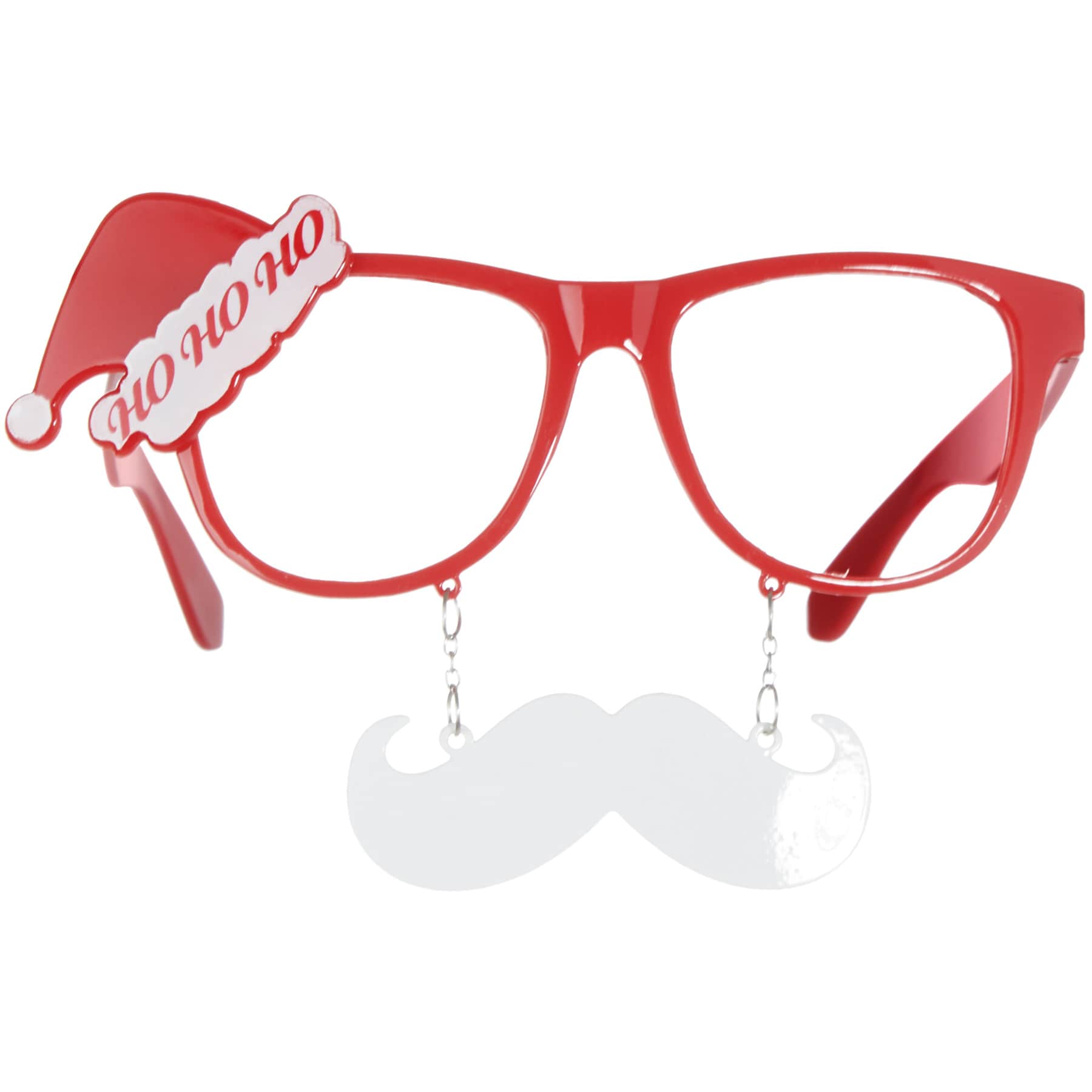 tectake&reg; Spa&szlig;brille Weihnachtsmann mit Schnurrbart 