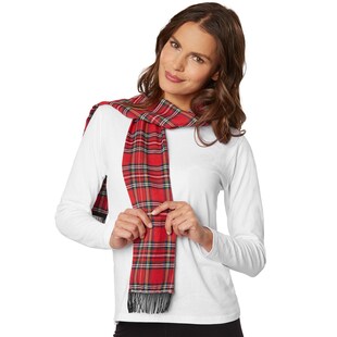 tectake® Schneefrau Schal kariert 