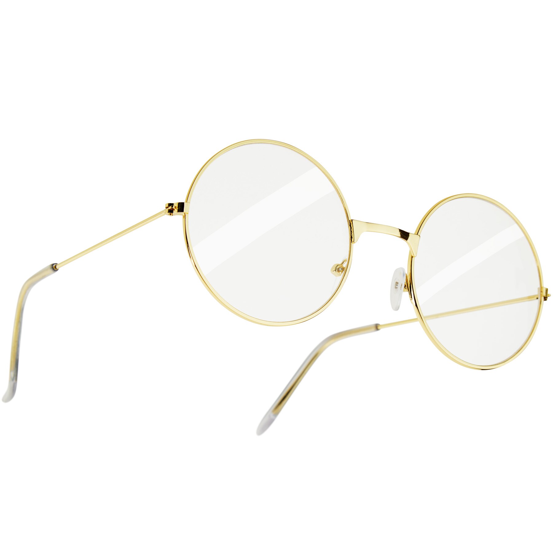 tectake&reg; Runde Retrobrille mit goldenem Rahmen 