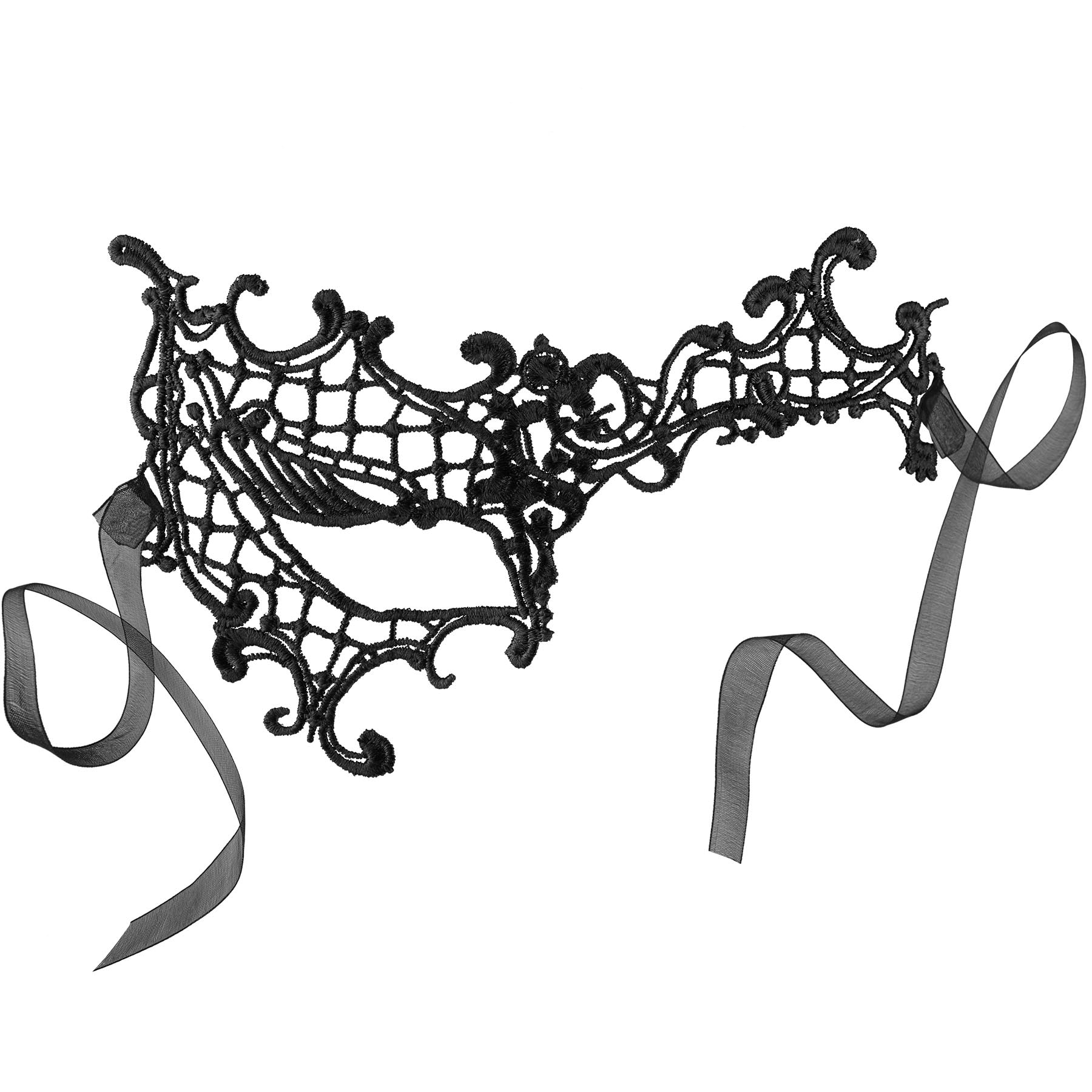 tectake&reg; Schwarze Spitzenmaske Fantomina 