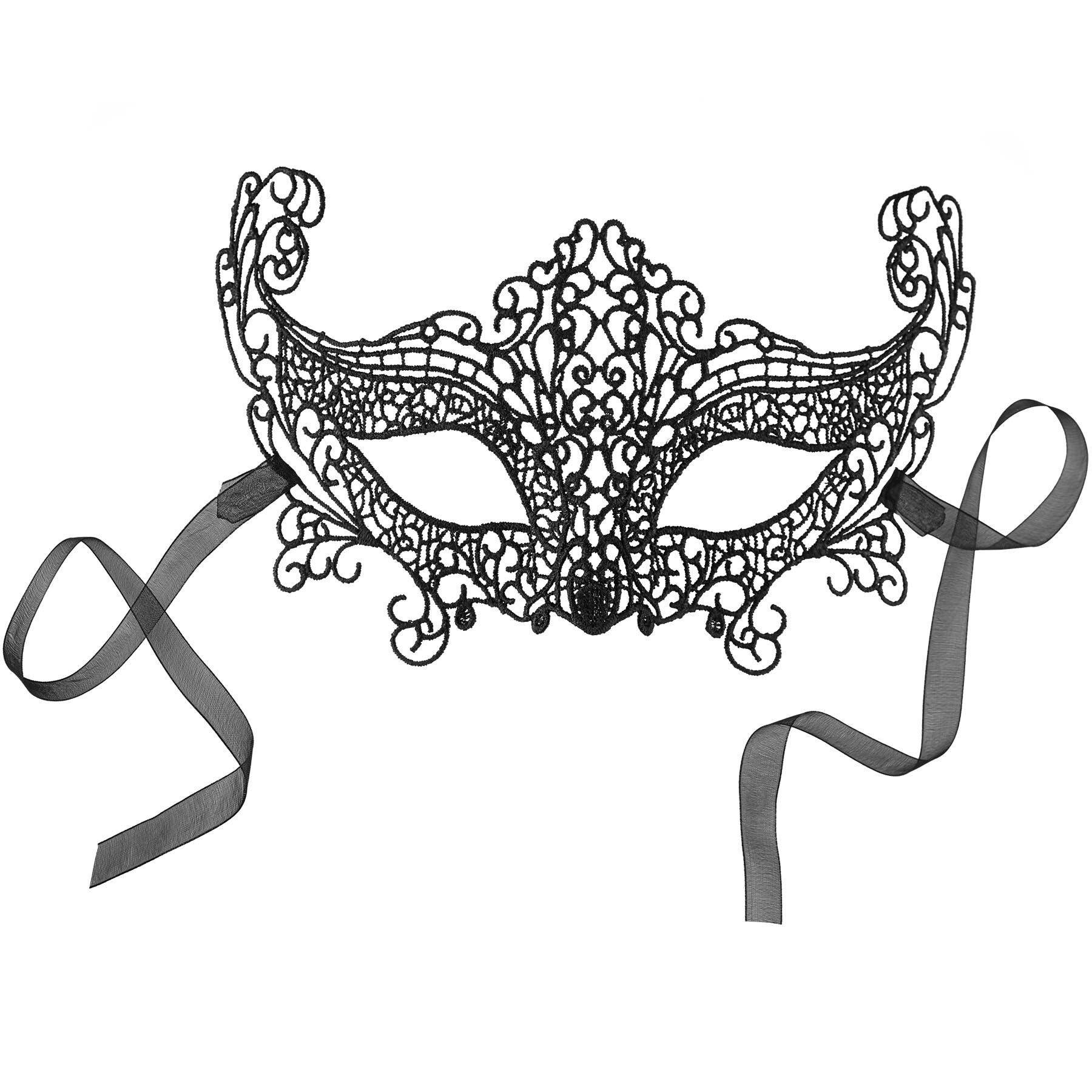 tectake&reg; Schwarze Spitzenmaske Katze 