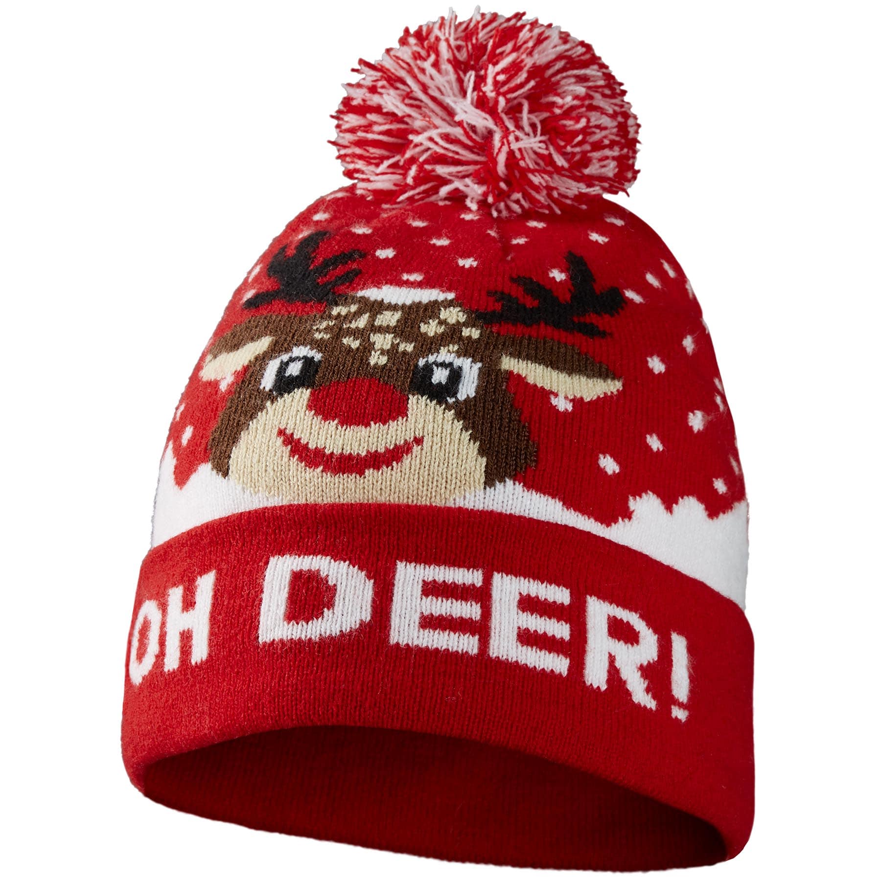 tectake&reg; Rentier-M&uuml;tze mit Schriftzug 